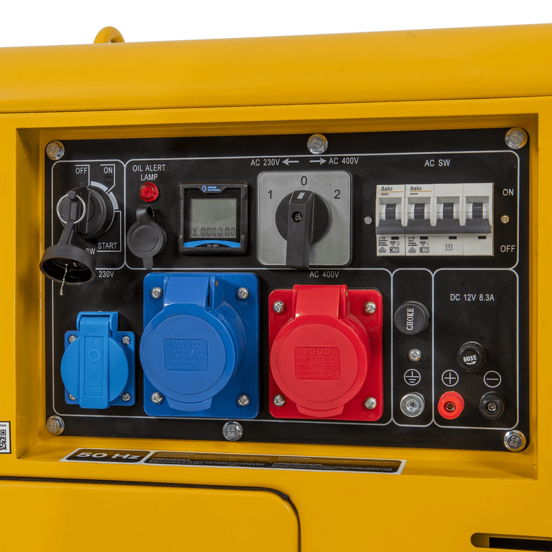 Gerador a diesel trifásico silencioso Vito (VIGD8ST) de 8 kVA