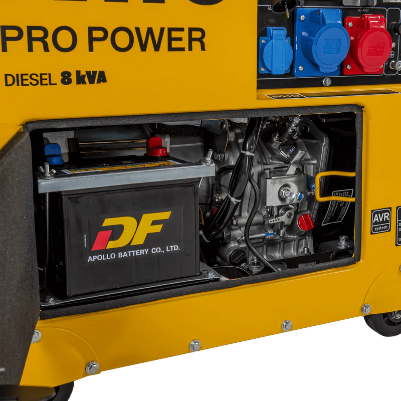 Gerador a diesel trifásico silencioso Vito (VIGD8ST) de 8 kVA