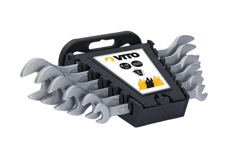 Conjunto de 6 chaves de bocas duplas Vito (VIJCB6)