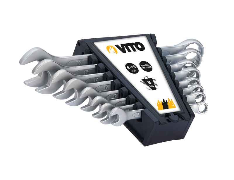 Vito (VIJCBL8) Combination Wrench Set 8–19mm – 8 Pieces