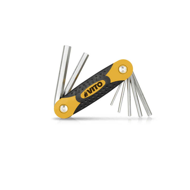Juego de llaves hexagonales plegables Pro Vito (VIJCHCP7G) 2.5–10 mm – 7 piezas