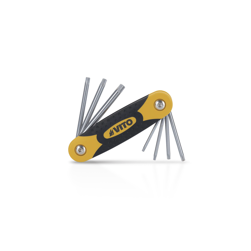Conjunto de 7 chaves Torx dobráveis ​​​​e invioláveis ​​​​Vito (VIJCTSCP7) Pro