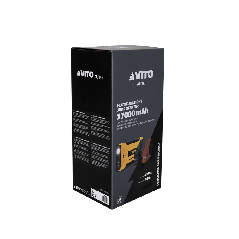 Arrancador de Bateria Multifunções 17000 Mah Vito (VIJS17000)