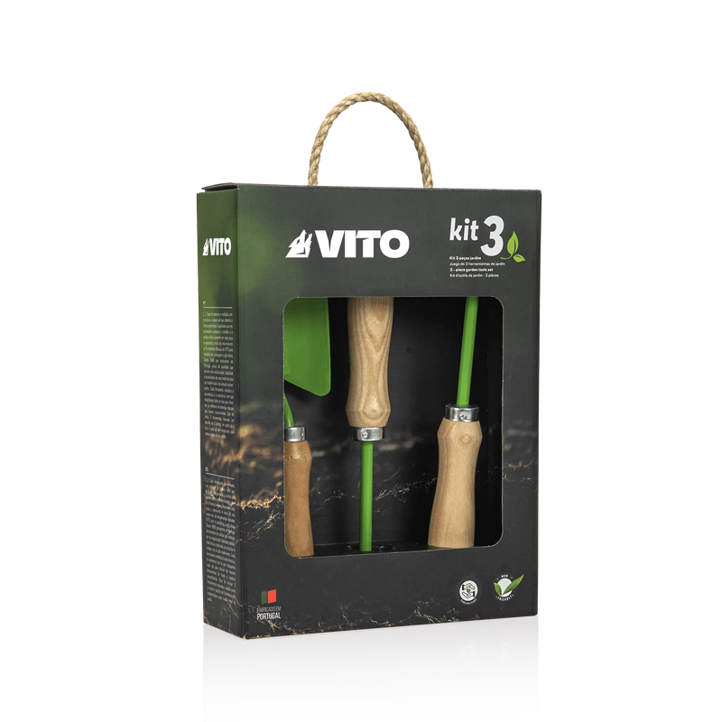 Juego de herramientas de jardín Vito (VIKJ3C) de 3 piezas en acero