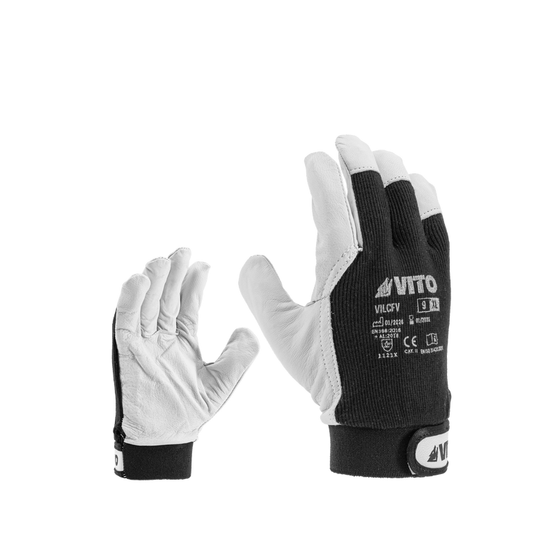Vito (VILCFV10) Guante de cuero con correa de velcro