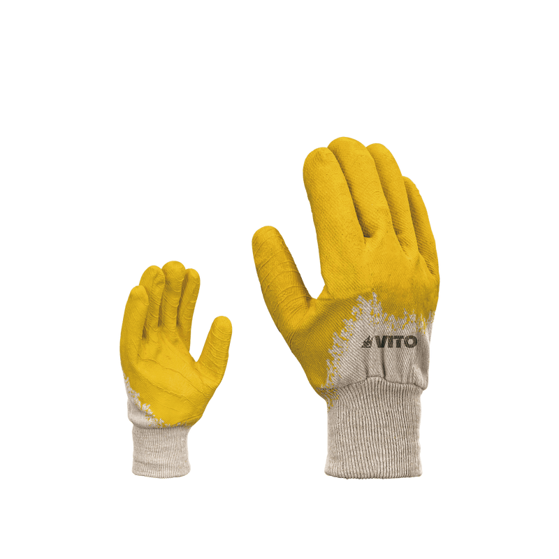 Luva multifunções Vito (VILMAM) revestida a látex amarelo