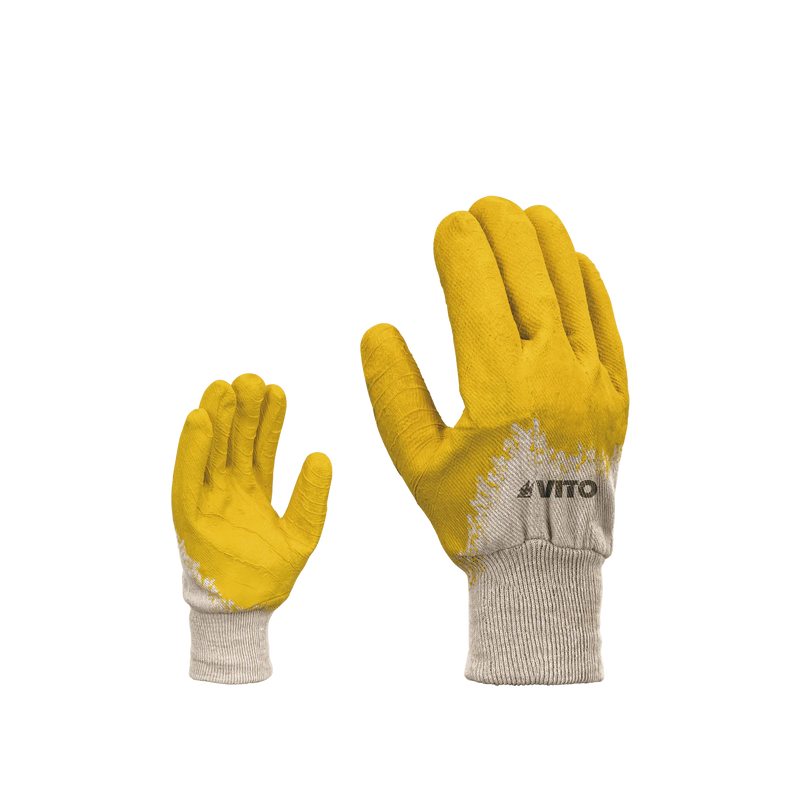 Luva multifunções Vito (VILMAM) revestida a látex amarelo