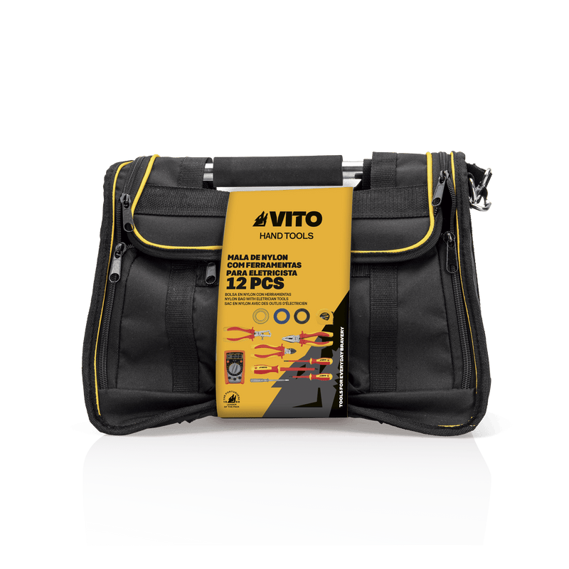 Vito (VIMNFE) Nylon Bag with Electrician Tools - 12 Pieces