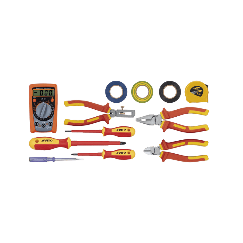 Vito (VIMNFE) Nylon Bag with Electrician Tools - 12 Pieces