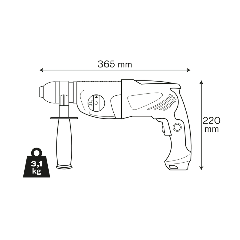 Martelo rotativo Vito (VIMP850) 850 W