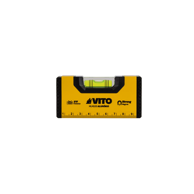 Vito (VINAL10) Set Of 10 Of 10cm Magnetic Aluminium Levels
