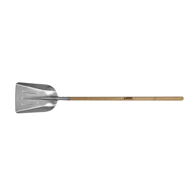 Vito (VIPACL) Aluminium Scoop Shovel with Long Wooden Handle