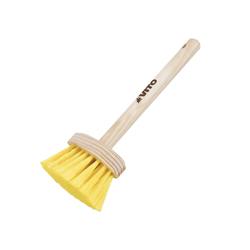 Pincel redondo para pintura Vito branco (VIREDCD) com cabo reto