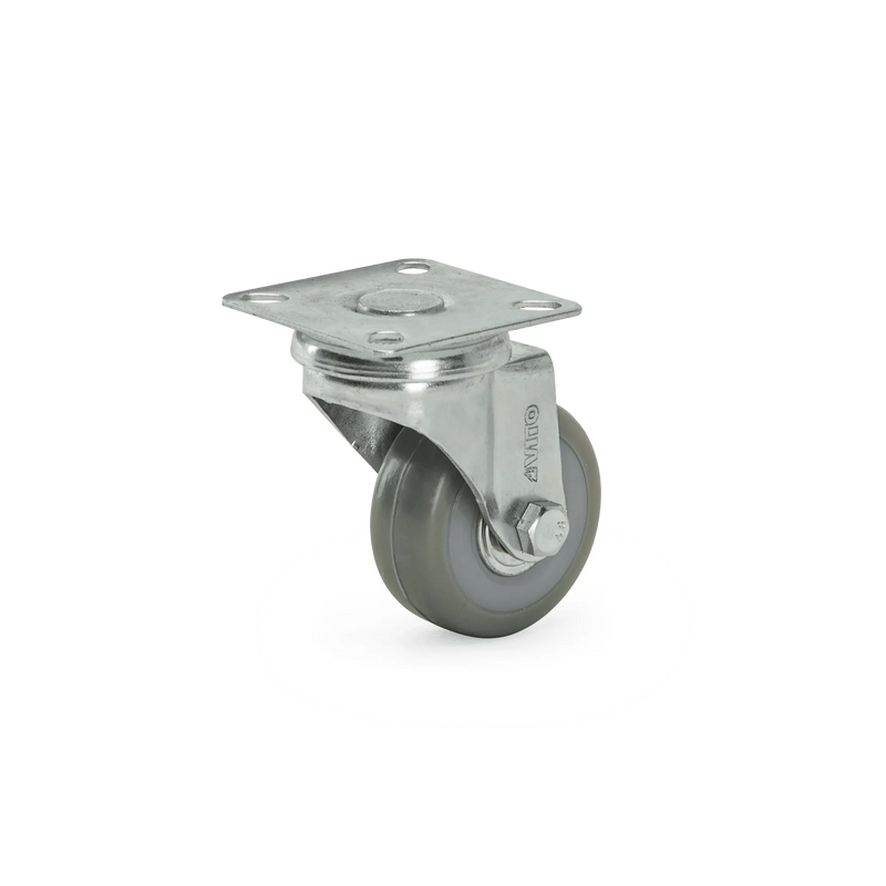 Rodízio giratório Vito (VIRGPVCCZ50) em PVC cinzento, 50 mm