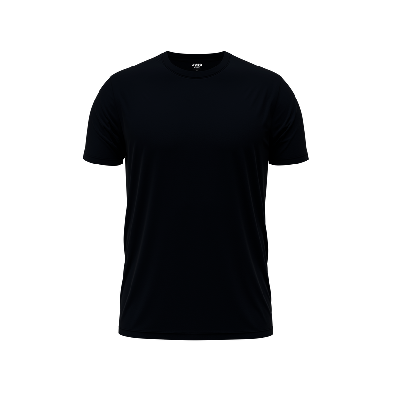 T-shirt básica preta Vito (VITBPL)