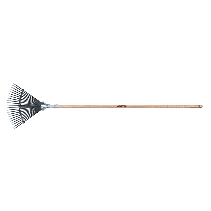 Vito (VIVR202) Adjustable Lawn Rake with Wooden Handle
