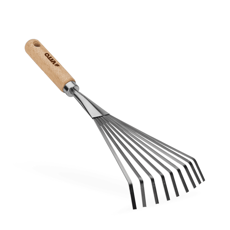 Ancinho de folhas pequeno em aço inoxidável Vito (VIVRM)