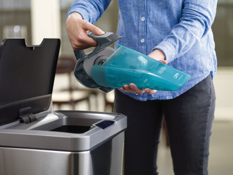 Aspiradora de mano Black&amp;Decker (WDA320J-QW) GEN 9.5 con accesorios para uso húmedo y seco. Potencia de 10.8V y batería de litio de 2Ah.