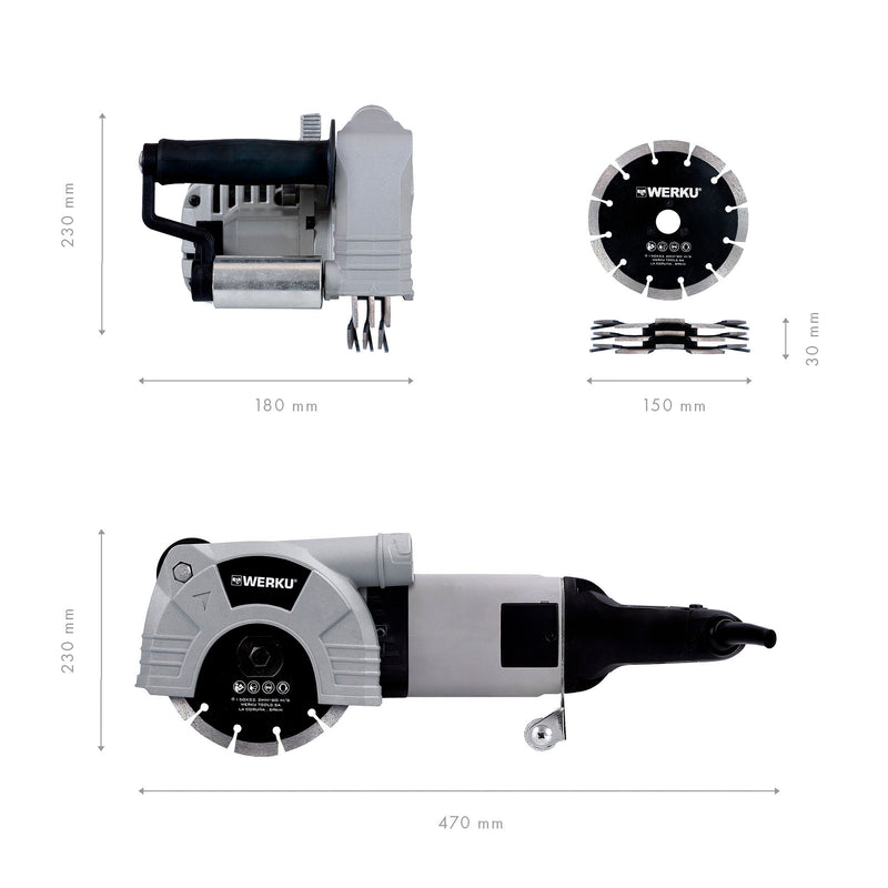 Fresadora de parede Werku (WK403230) 28mm - 2400W