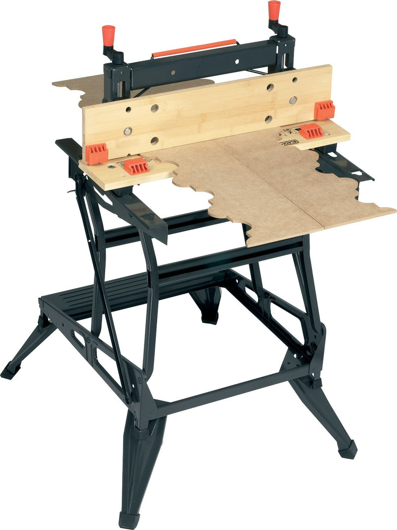 Banco de trabajo Black&amp;Decker (WM550-XJ) Workmate® 550 de doble altura con sistema de sujeción vertical.