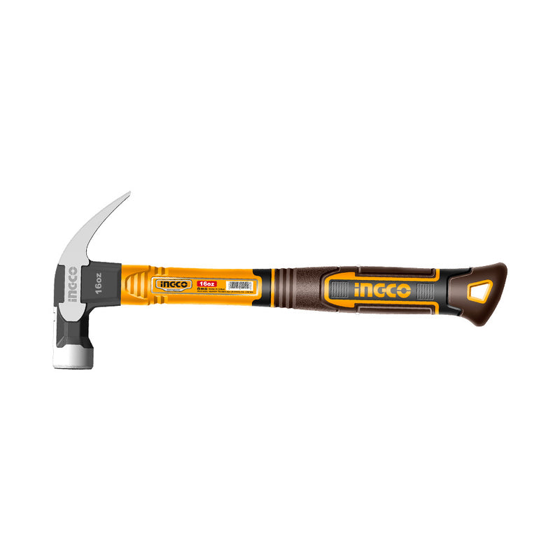 Martelo de carpinteiro INGCO (HCH81016) com cabo em fibra de vidro, 450g