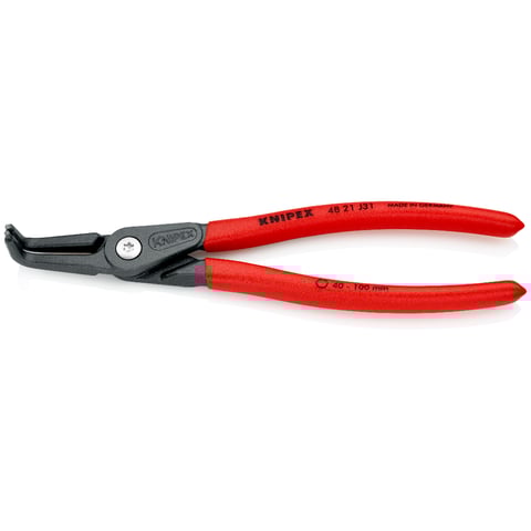Alicate de precisão para anéis de retenção Knipex (48 21 J31) para anéis de retenção internos em furos.