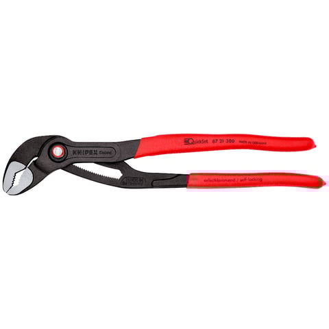 Alicates de bomba de agua de alta tecnología Cobra QuickSet de Knipex (87 21 300)