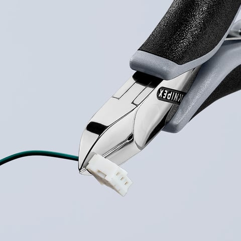 Knipex (77 22 115 ESD) Alicates de corte diagonal para electrónica ESD con junta de caja.