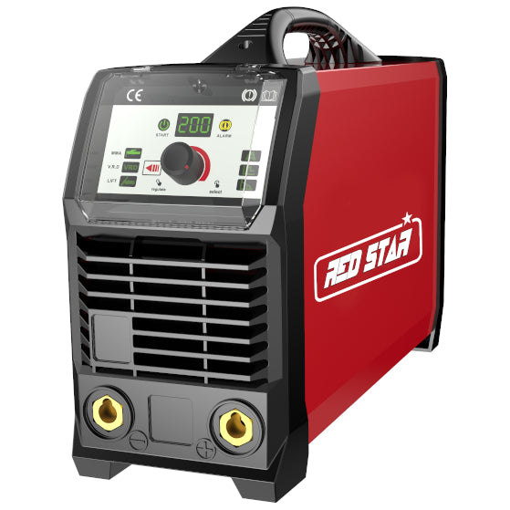 Soldadora Inverter RedStar (ARC 201 PFC) MMA/Lift-TIG com tecnologia PFC (90–275V)