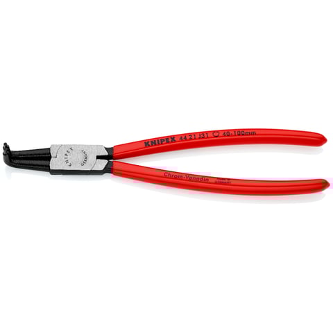Alicates para arandelas de seguridad Knipex (44 21 J31) para arandelas de seguridad internas en orificios.