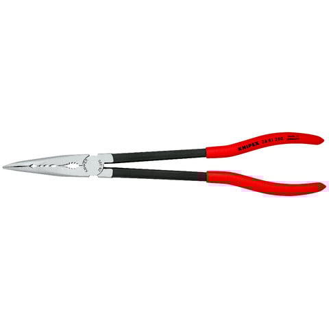 Alicate de bico longo Knipex (28 81 280) com perfis transversais