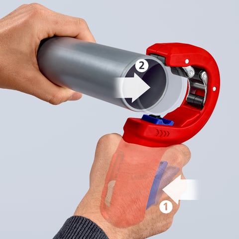 Cortador de tubos Knipex (90 23 01 BK) DP50 para tubos de drenagem de plástico de parede fina