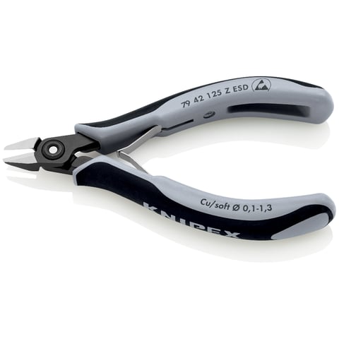 Alicate de corte lateral eletrónico de precisão Knipex (79 42 125 Z ESD)