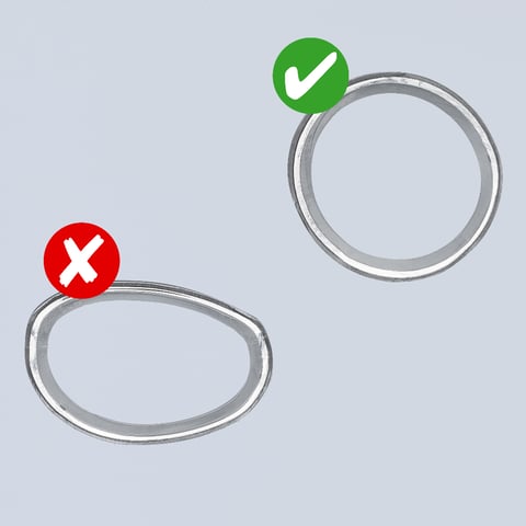 Cortador de tubos Knipex (90 25 25) para tubos de plástico e compósitos.