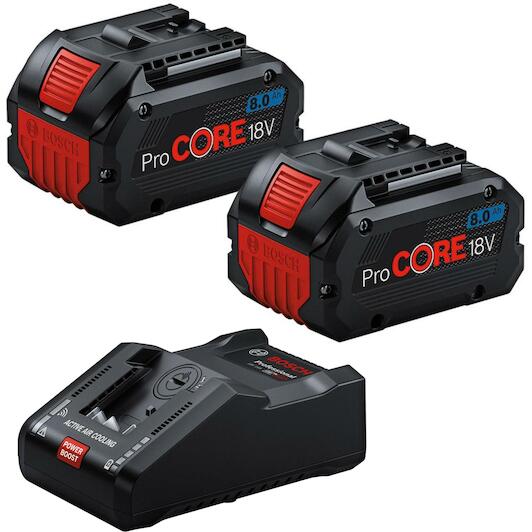 Conjunto de energia Bosch 2x ProCORE18V 8.0Ah + GAL 18V-160 Profissional