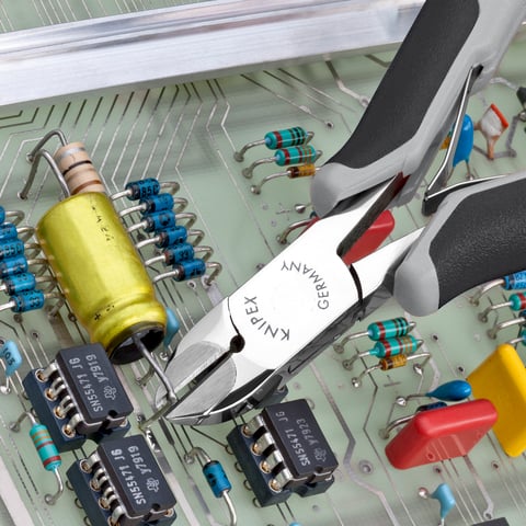 Knipex (77 02 120 H ESD) Electronics Diagonal Cutter with carbide cutting edges ESD