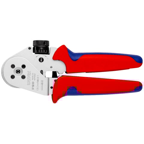 Knipex (97 52 63) Four-Mandrel Crimping Pliers for turned contacts