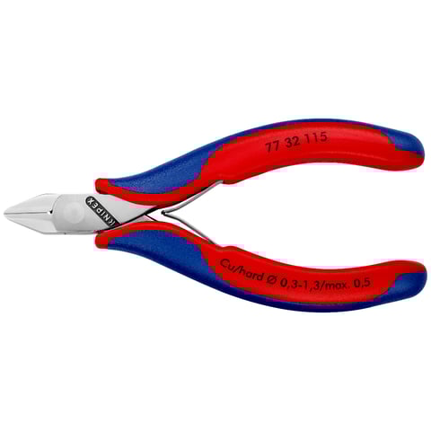 Knipex (77 32 115) Alicate de corte diagonal para electrónica con junta de caja.