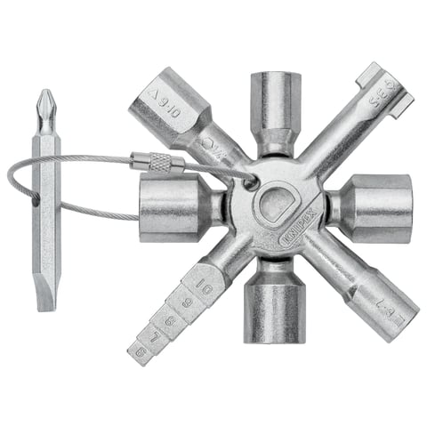 Knipex (00 11 01) TwinKey Control Cabinet Key For all standard cabinets and shut-off systems