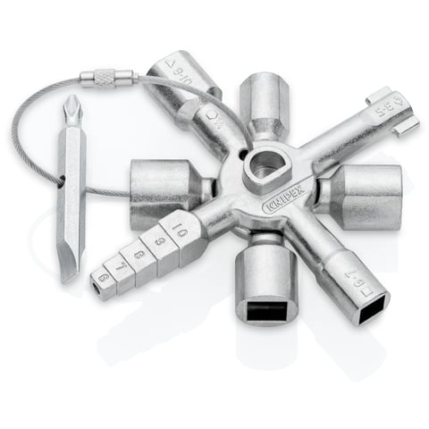 Knipex (00 11 01) TwinKey Control Cabinet Key For all standard cabinets and shut-off systems
