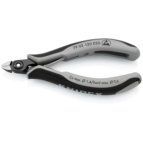 Alicate de corte lateral eletrónico de precisão Knipex (79 02 120 ESD)