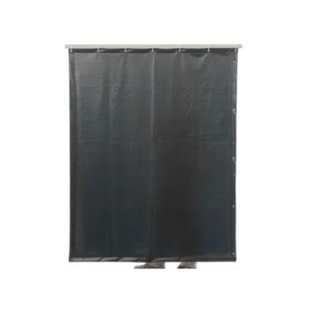 Cortina de soldadura CEPRO T9 verde-escura, 1400 x 1600 mm (altura), completa com ganchos.