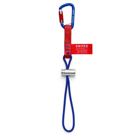 Knipex (00 50 13 T BK) Correas adaptadoras con mosquetón fijado Para protección anticaídas de herramientas