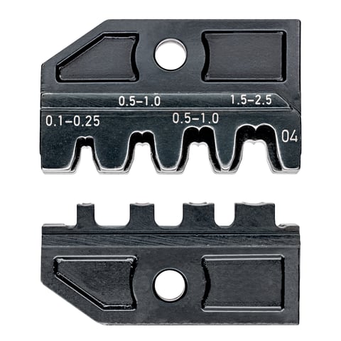 Knipex (97 49 04) Die set For non-insulated, open plug type connectors (2.8 + 4.8 mm width)