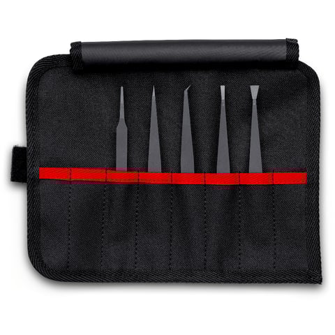 Knipex (92 00 05 ESD) Plastic Tweezers Set ESD 5 parts