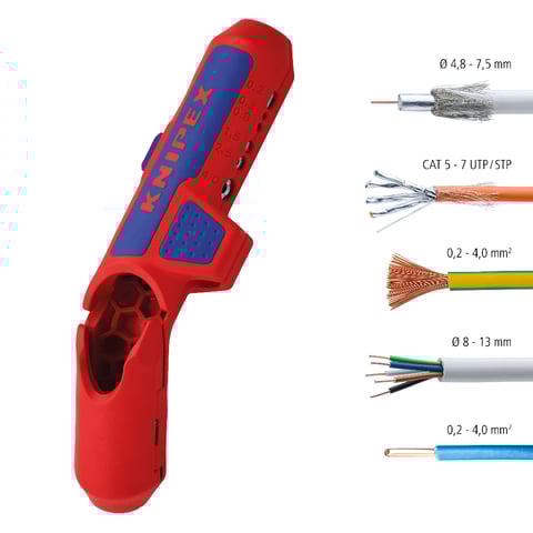 Knipex (16 95 02 SB) ErgoStrip Universal Stripping Tool For left-handers
