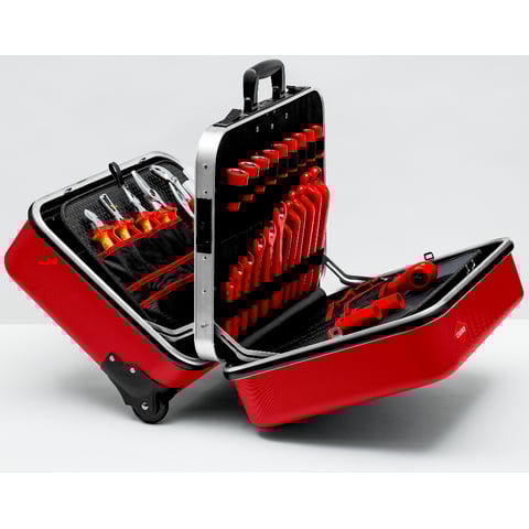 Knipex (98 99 15) Caixa de Ferramentas BIG Twin Move VERMELHO Competência Elétrica 42 peças