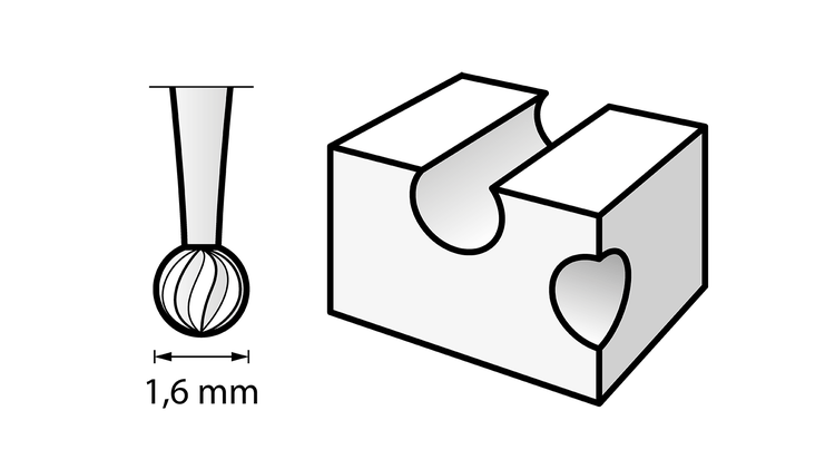 Fresa de gravação Dremel (106) 1,6 mm