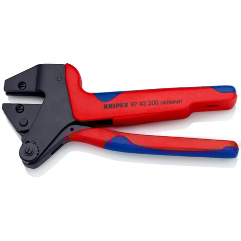 Alicate de cravação Knipex (97 43 200 A) para matrizes de cravação intercambiáveis