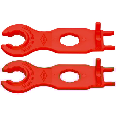 Knipex (97 49 66 2) Conjunto de ferramentas de montagem para conectores de cabos solares MC4® (Multi-Contact)